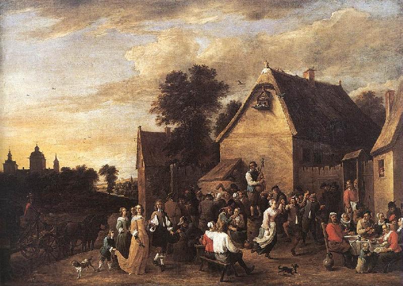 TENIERS, David the Younger Flemish Kermess fh Norge oil painting art
